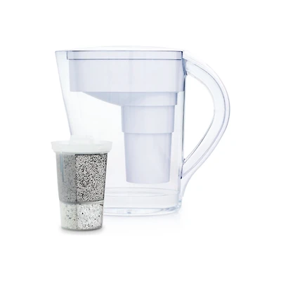 Santevia MINA Alkaline Water Pitcher with Chlorine and Lead Filtration - White - 2L/9 Cup