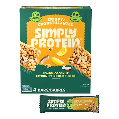 SimplyProtein Plant-Based Snack Bars - Lemon Coconut - 4 x 40g