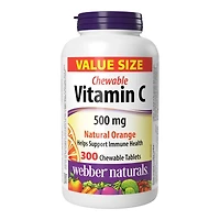 Webber Naturals Natural Orange Vitamin C Chewable Tablets - 500mg