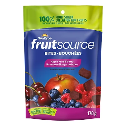 Sun-Rype Fruit source Mini-Bites - Apple Mixed Berry - 170g