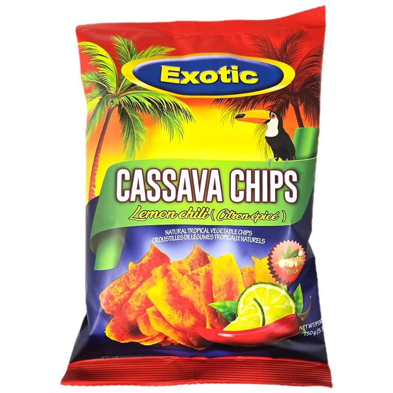 EXOTIC CASSAVA CHIPS LEMON 150G