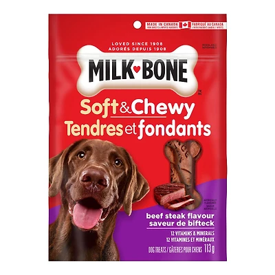 Milk-Bone Soft & Chewy Beef Steak Flavour Dog Treats - 113g