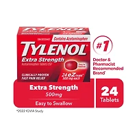 Tylenol* Extra Strength Acetaminophen eZ Tabs - 500mg - 24'sï¿½ ï¿½