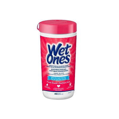 Wet Ones Anti-Bacterial Wipes - 40s