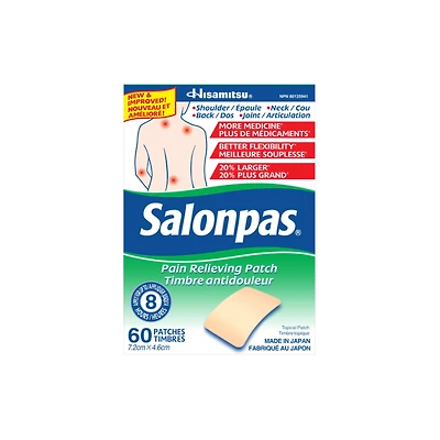 SALONPAS PAIN RELIEF PATCH 60'S