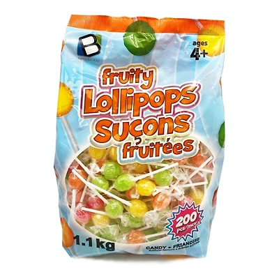 Fruitty Lollipops - Assorted - 1100g / 200s
