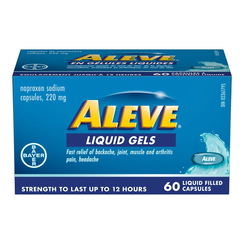 ALEVE LIQUID GELS 220MG 60'S