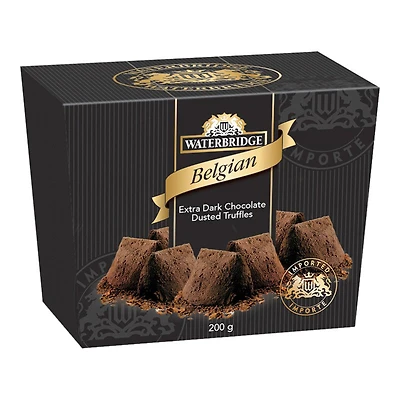 Waterbridge Belgian Dusted Truffles - Dark Chocolate - 200g
