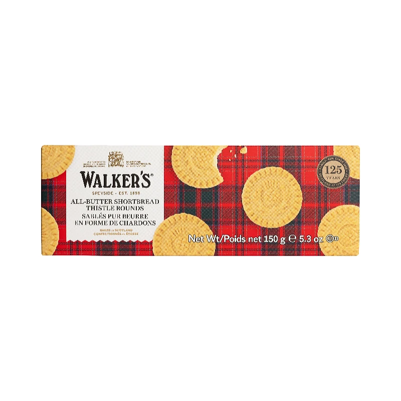 Walkers Pure Butter Shortbread Rounds - 150g