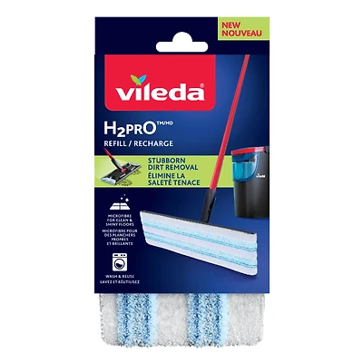 VILEDA H2PRO FLAT MOP REFILL in White