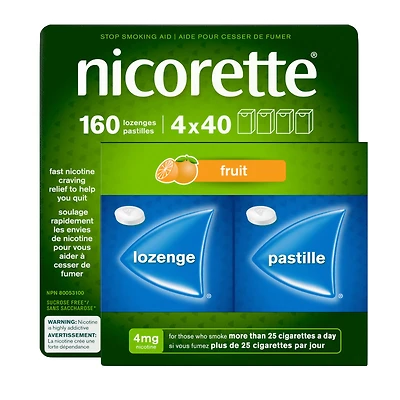 Nicorette Lozenges - Fresh Fruit - 4mg - 160s