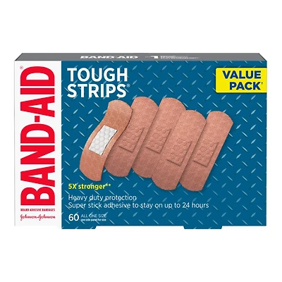 BAND-AID Tough Strips Value Pack Bandages - 60's
