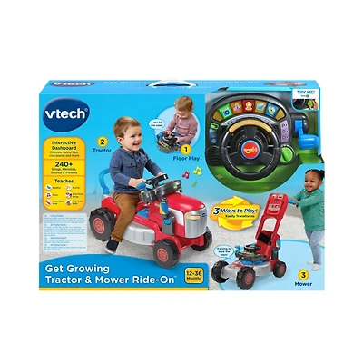 VTECH TRACTOR/MOWER RIDE-ON