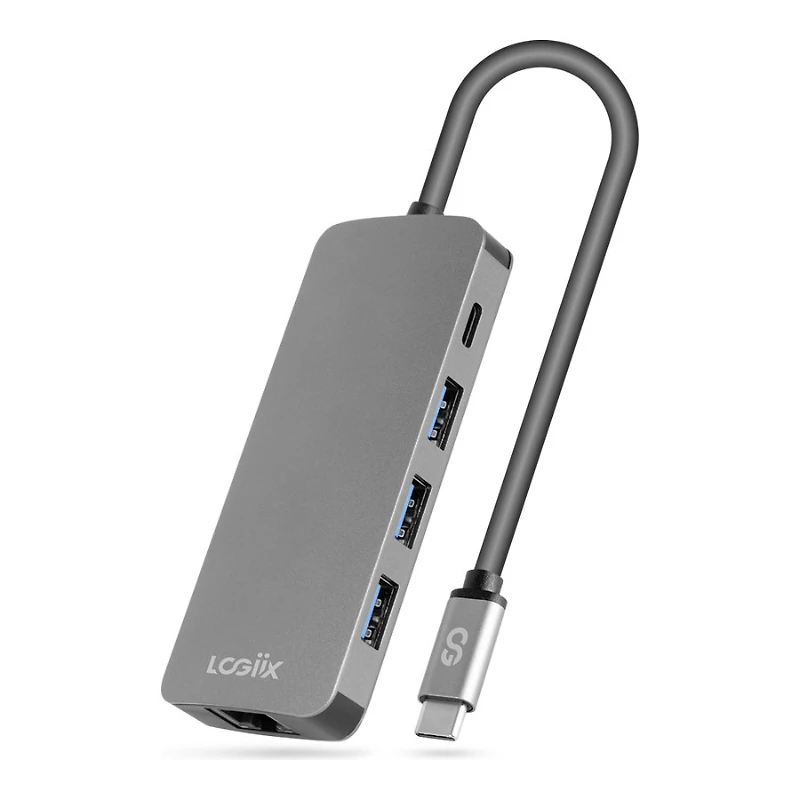 LOGIIX USB TYPE C MULTIPORT in Grey