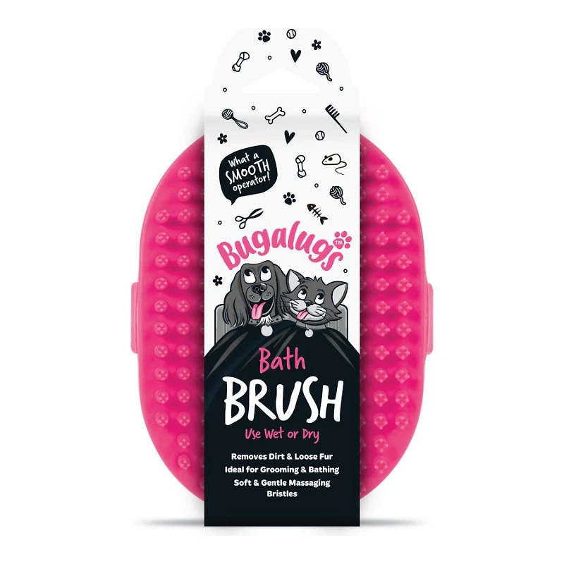 BL GROOM BATH BRUSH in Pink