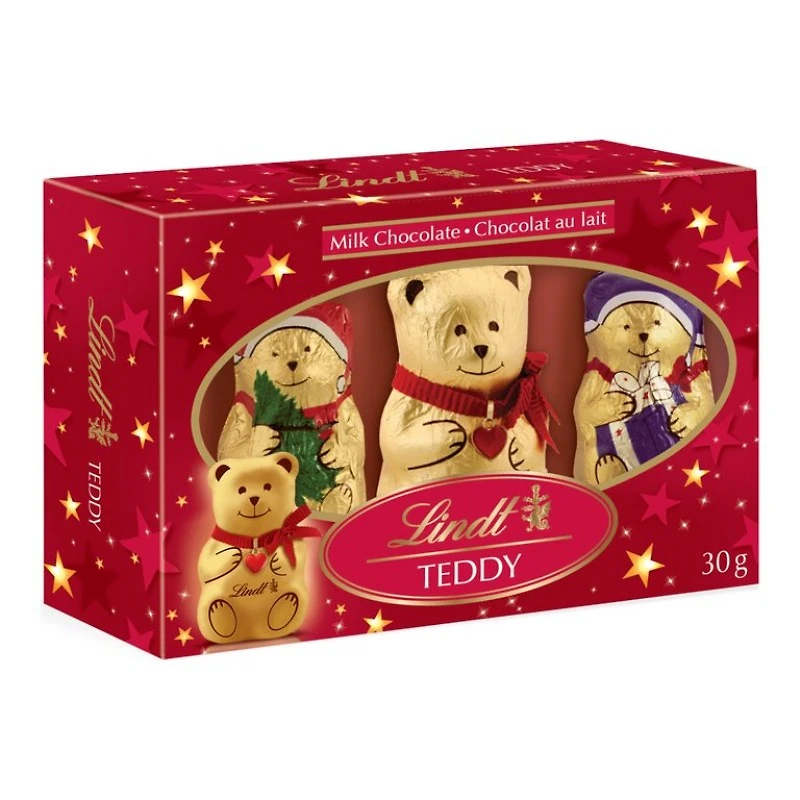 Lindt Bear Milk Chocolate - 3pack