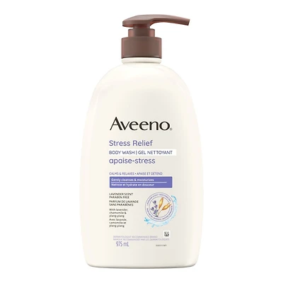 Aveeno Active Naturals Stress Relief Body Wash - Lavender Chamomile and Ylang-Ylang - 975ml