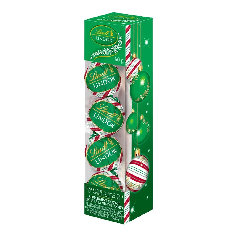 Lindt Lindor Ornament Chocolate - Peppermint Cookie - 60g