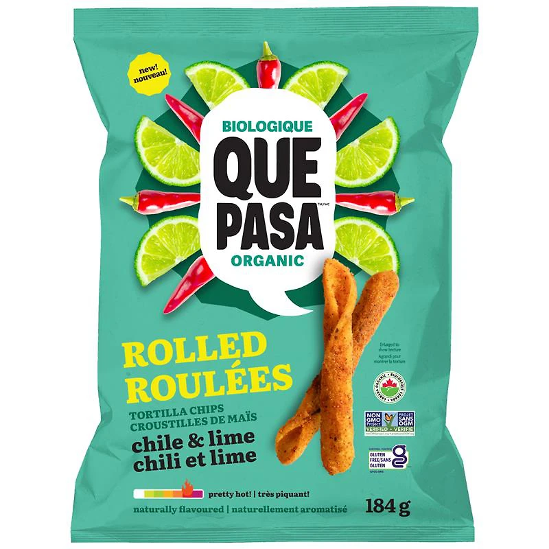 QUE PASA ROLLED CHILE 184G in Lime