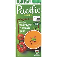 Pacific Organic Soup - Creamy Roasted Red Pepper & Tomato - 1L