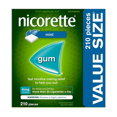 Nicorette Nicotine Gum - Extreme Chill Mint - 4mg - 210s