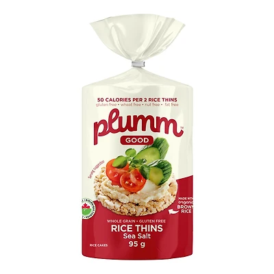 Plum-M-Good Organic Rice Thins - Salted - 12s