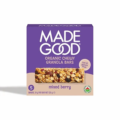 MadeGood Granola Bars - Mixed Berry - 5x24g
