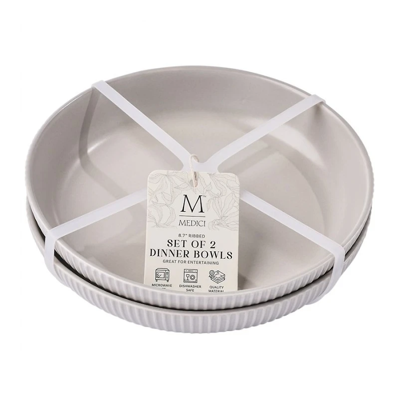 MEDICI RIBBED DINNER BOWLS