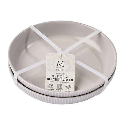 MEDICI RIBBED DINNER BOWLS