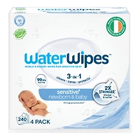 WaterWipes Original Baby Cleaning Wipes - 4 x 60's