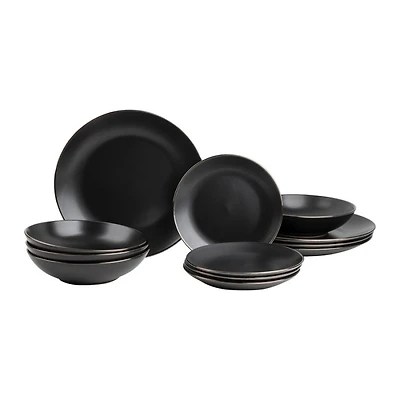 THYME/T ONYX DINNERWARE SET in Black