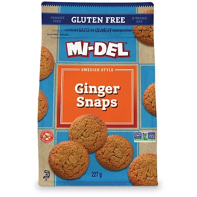 Mi-Del Wheat Free Gluten Free Ginger Snaps - 227g