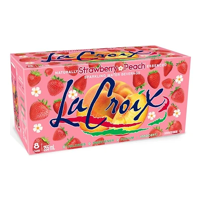 LACROIX SPARKLING STRAW PCH 8X355ML