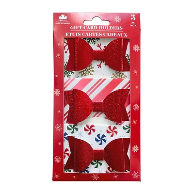 FL XMAS CARD HOLDERS W/BOWS
