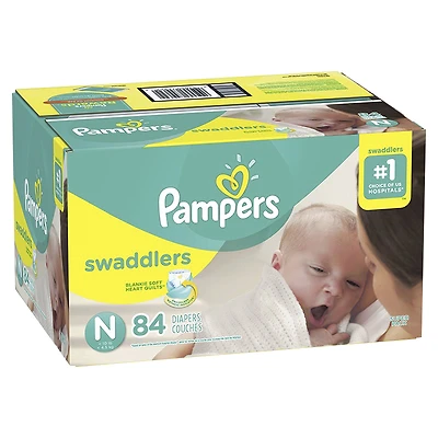 Pampers Swaddlers Diapers - Size NB - 84s