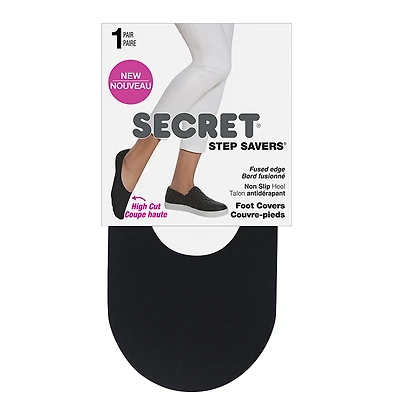 Secret Highcut Cotton Step Savers Footcover - White