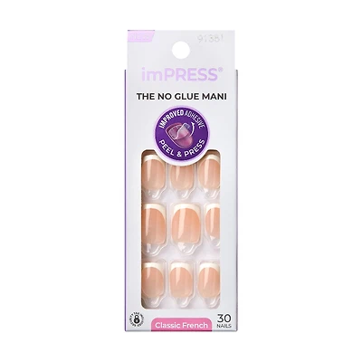 Kiss ImPRESS Peel & Press Classic French False Nails Kit - Model - 30s