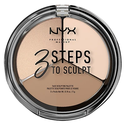 NYX Professional Makeup 3 Steps To Sculpt Face Sculpting Palette - Medium