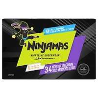 Ninjamas Nighttime Underwear with Odourmask - Boy's - 34s