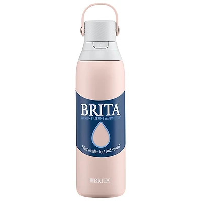 Brita Stainless Steel Premium Double Insulated Water Bottle with Filter - Rose - 591ml