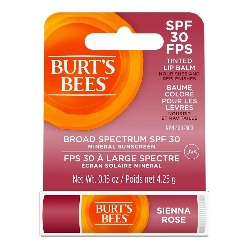 Burt's Bees Tinted Lip Balm - SPF 30 - Wild Peony - Single
