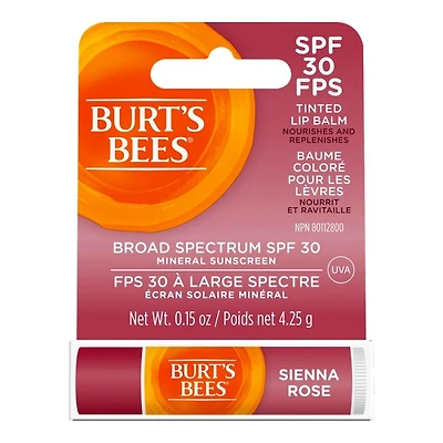 Burt's Bees Tinted Lip Balm - SPF 30 - Wild Peony - Single