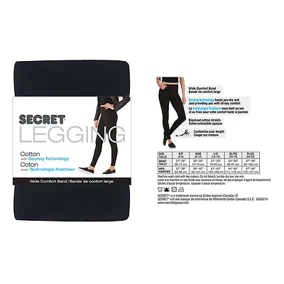 Secret Essentials Cotton Leggings - Black