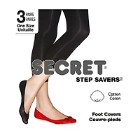 Secret Cotton Shoe Liner - Black