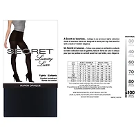 Secret Luxury Matte Opaque Tights - D - Black