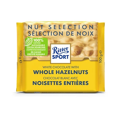 Ritter Sport - White Chocolate with Whole Hazelnuts - 100g