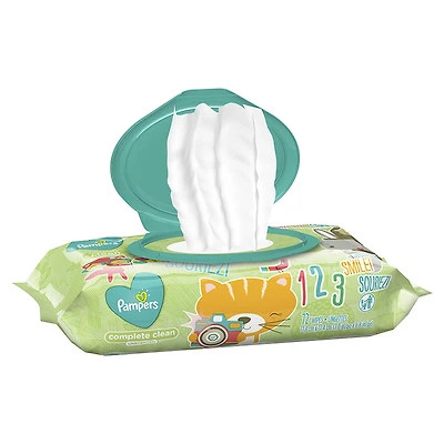 Pampers Wipes Complete Clean - Unscented - Soft Pack 72's