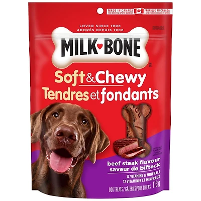 Milk-Bone Soft & Chewy Beef Steak Flavour Dog Treats - 113g