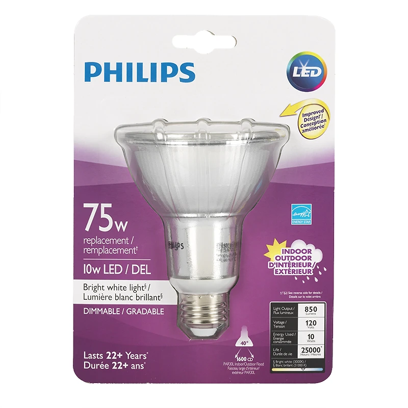 Philips LED Par30L Light Bulb - Bright White - 10w