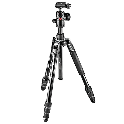 Manfrotto BeFree Advanced Aluminum 4-Section Lever Leg Ball Head Kit - Black - MKBFRLA4BK-BH